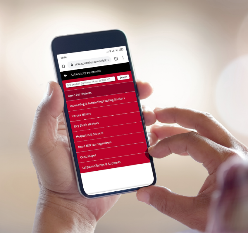 Ohaus prijslijst